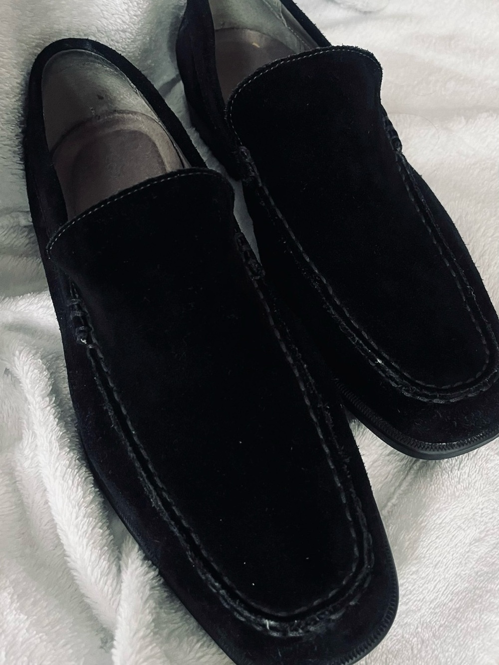 Calvin Klein Men's Black Suede Slip-On Loafers